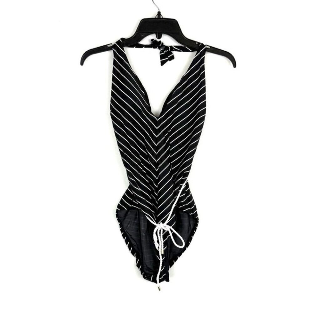 Sea Level Swim Women’s Black Halter One Piece Swimsuit Size 10